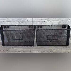 Black Mesh Wall Baskets